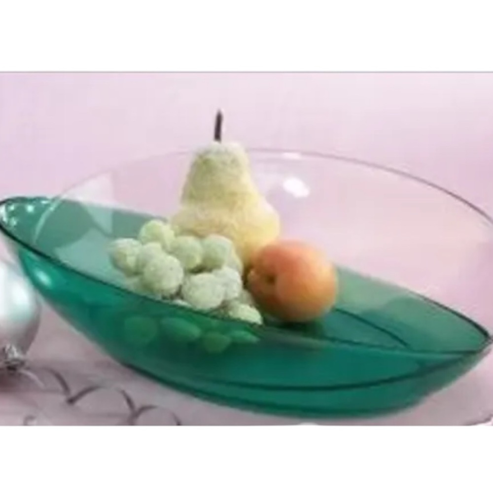 Tupperware Butterfly Platter Sheerly Elegant Green Acrylic